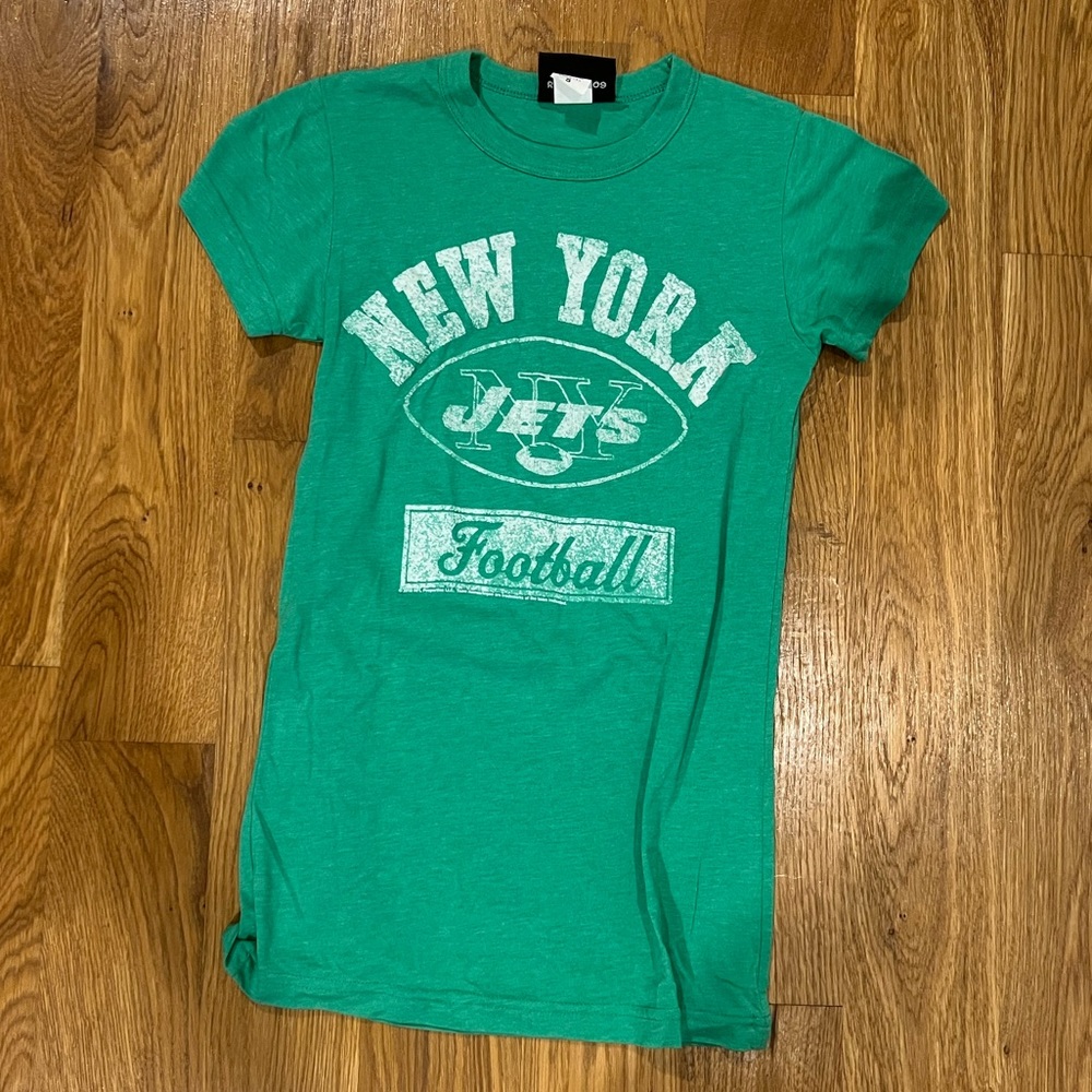 Vintage Distressed New York Jets Football T Shirt - Fitted Womens Size S